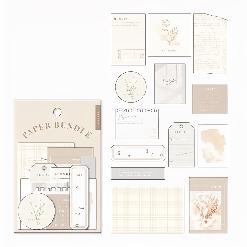samolepky mind wave kolekce paper bundle - ivory 2